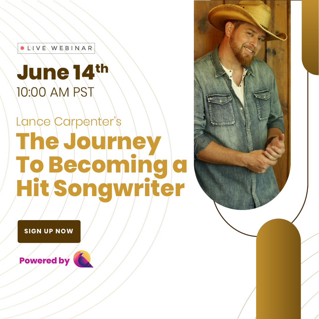 QP (@qptheapp) on Twitter photo Imagine what the support of a #1 songwriter could do to your career!! š„ Join <a href="/lancecarpenter/">Lance Carpenter</a>'s The Journey To Becoming a Hit Songwriter, the webinar on June 14th, 10:00 AM PST. hubs.li/Q01SsP3c0 #songwriting #hit #music #songwriter #musicbusiness #positiveimpact Imagine what the support of a #1 songwriter could do to your career!! š„ Join <a href="/lancecarpenter/">Lance Carpenter</a>'s The Journey To Becoming a Hit Songwriter, the webinar on June 14th, 10:00 AM PST. hubs.li/Q01SsP3c0 #songwriting #hit #music #songwriter #musicbusiness #positiveimpact