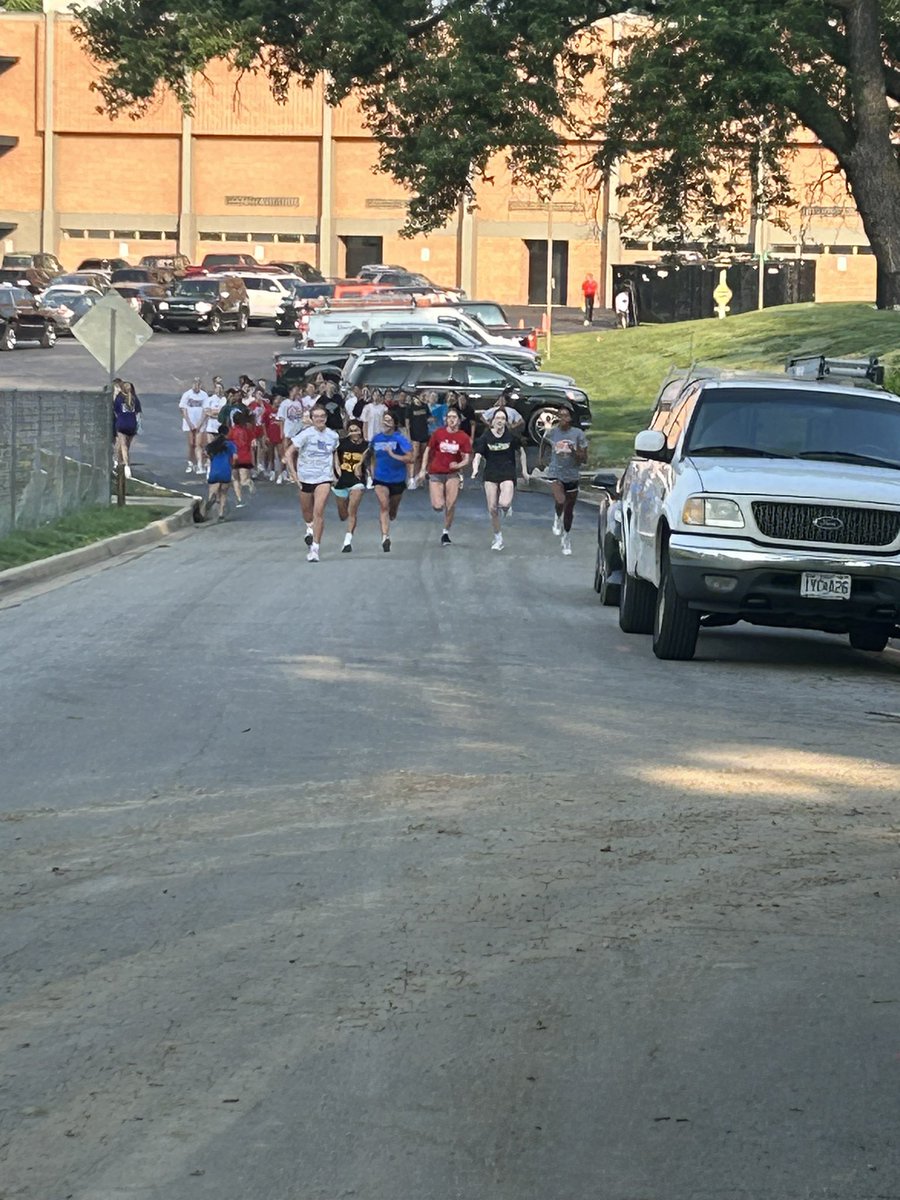 League games last night; running hills this morning. Love the commitment.