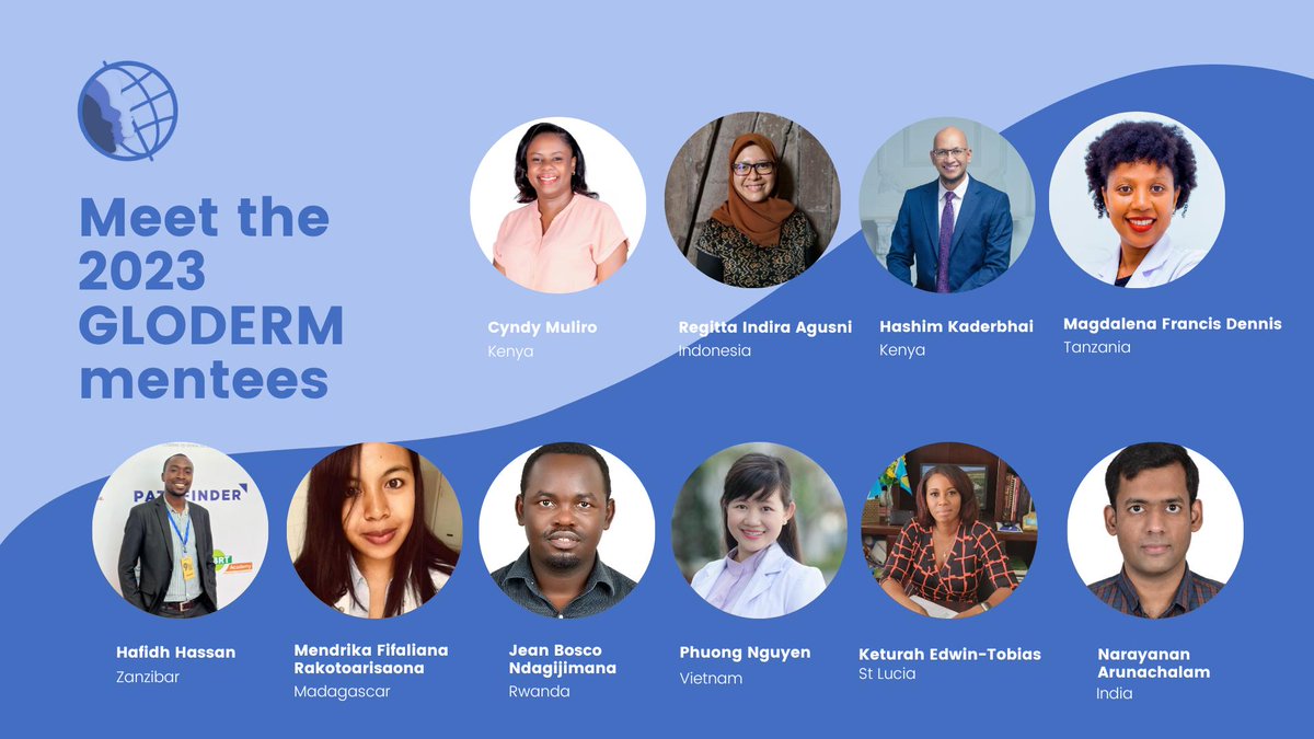 Introducing the Second Class of GLODERM Mentees 2023-2024 👏 marking an exciting chapter in the journey of these aspiring global health dermatology leaders who are passionate about revolutionising dermatological care in underserved communities. Learn more: bit.ly/GLODERM-Classo…