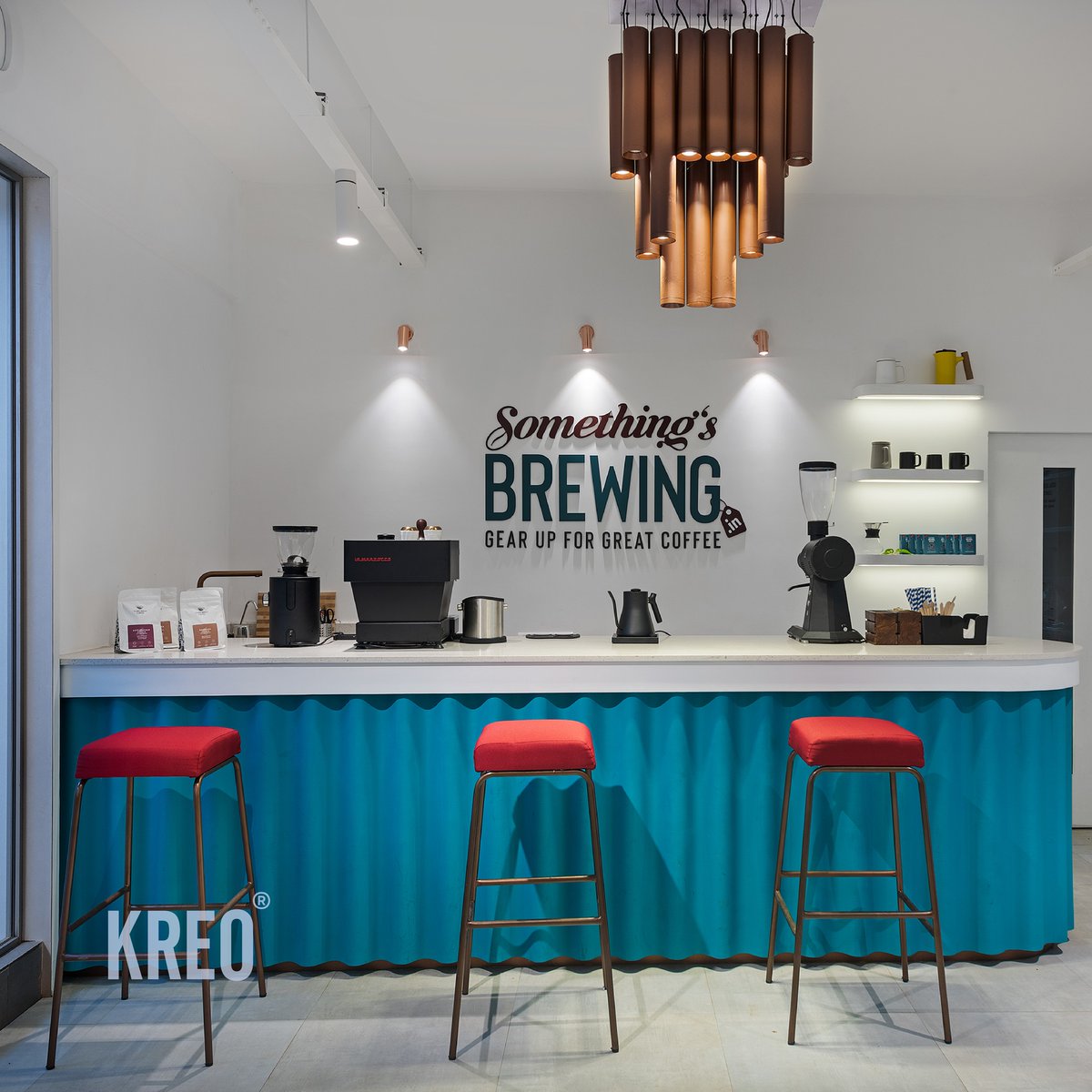 KREO_Design's tweet photo. Yes! We did it again!
KREO took home #GOLD at the Annual VM&amp;RD #RetailDesign Awards 2023 by Instore Asia held in Mumbai.
KREO was honoured for bringing to life, a phenomenal Coffee #ExperienceCentre for Something's Brewing. https://t.co/pUWsCdWXjg