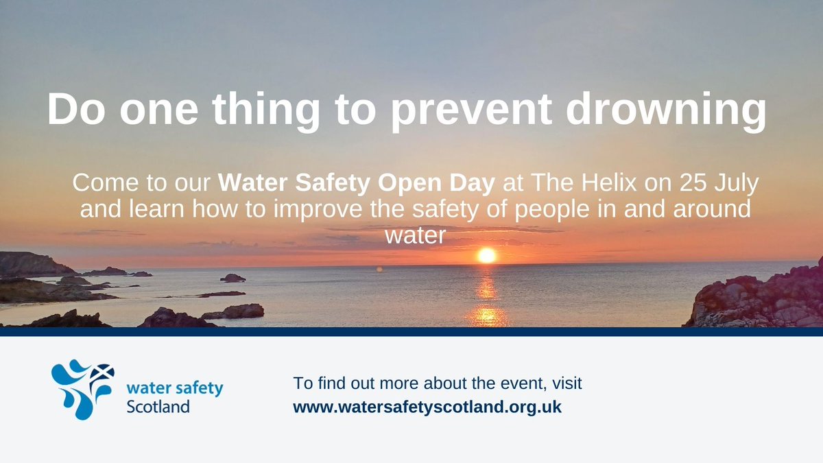 In 2021 the @UN General Assembly declared July 25 World #DrowningPrevention Day. In support of this, Water Safety Scotland will be hosting a free water safety event for the public to visit.