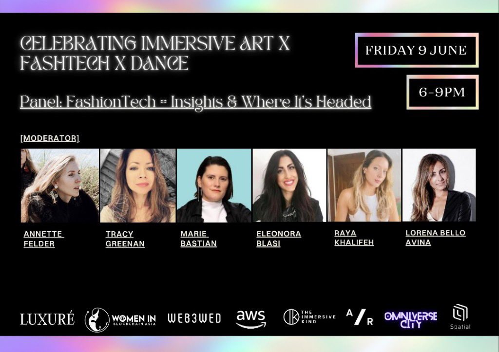 Join us next Friday at the Celebration of Immersive Art. ONLINE - Panels &amp; Metaverse &amp; Singapore’s IRL👇<a href="/LuxureLab/">Luxure Lab</a> 
linkedin.com/events/celebra…

#fashion #art #tech #Metaverse