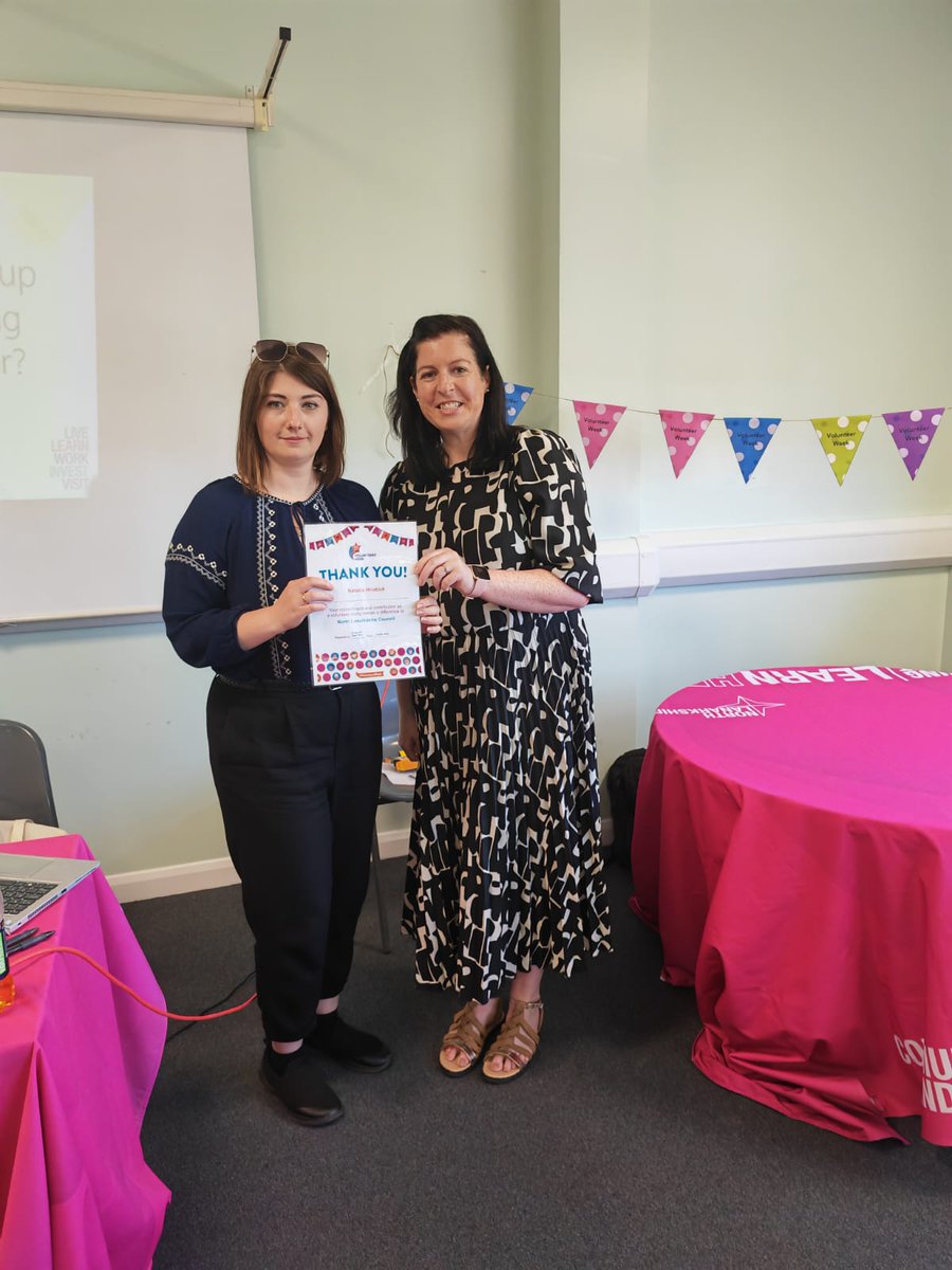 NLCAdultLearn's tweet photo. THANK YOU to some of our Wishaw volunteers.
We got to celebrate with them in person on Friday and present some certificates. Both our learners and staff thank you for the contribution that you make for us.
#volweekscot #becauseofCLD #adultlearningmatters https://t.co/kJFY8R83tn