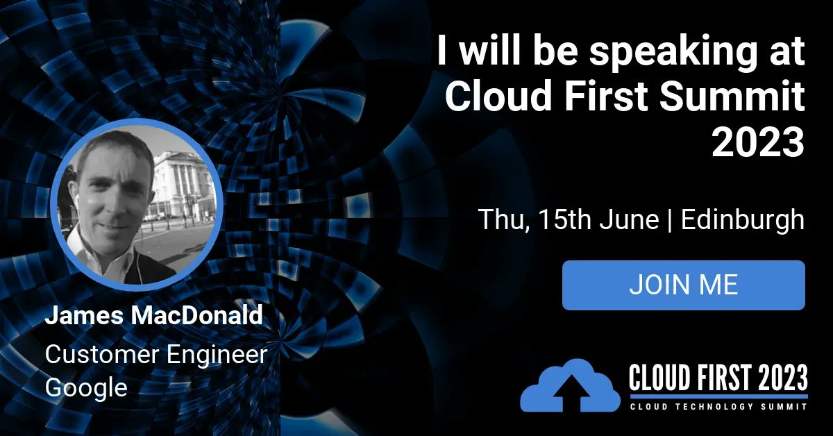 'Enabling Practical Business Impact from AI Automation ' - Google’s Customer Engineer, James MacDonald will speak at Cloud First Summit.

Don’t miss his live talk on 15th June in Edinburgh. Book now at: go.digit.fyi/3OgpkBC

#CloudFirst #CloudTechnology #Cloud #CloudComputing