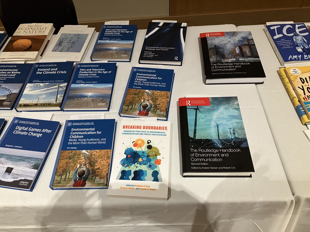 stevedepo's tweet image. #coce23 Go to the ⁦@JMU⁩ Conf Center Ballroom! Great collection of books donated to ⁦@The_IECA⁩ for #coce23 is now available. Take what you want! Donations requested. See QR code insert. Read on! #envcomm ⁦@ECDNCA⁩ ⁦@ICAEnviroComm⁩