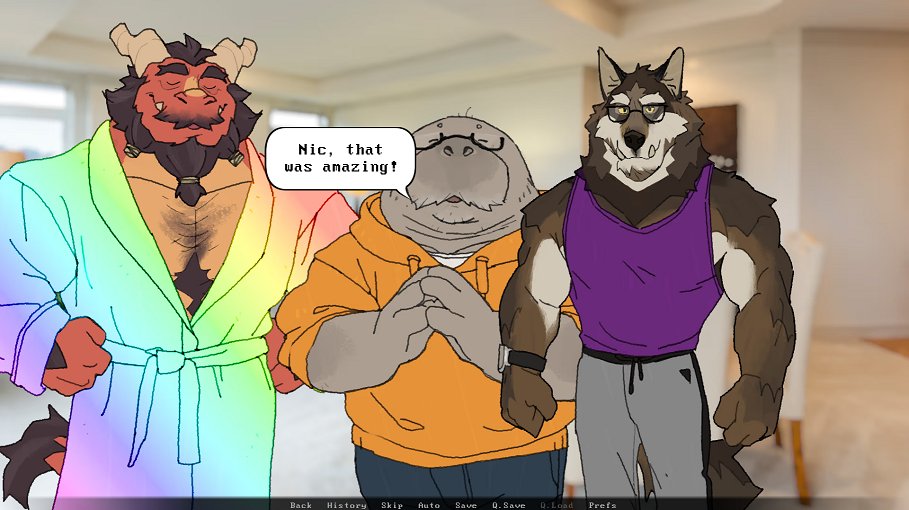WayfinderVN's tweet photo. If you haven't already, check out the entry I helped submit for Cody's May Wolf VN Jam!
If you like it, be sure to rate and comment, and check out all of the other entries in the game jam while you're at it!
https://t.co/QkH5QlmyGc
#mywolf #gamejam #gay #itchio #furry #romcom https://t.co/Hj3Helck0J