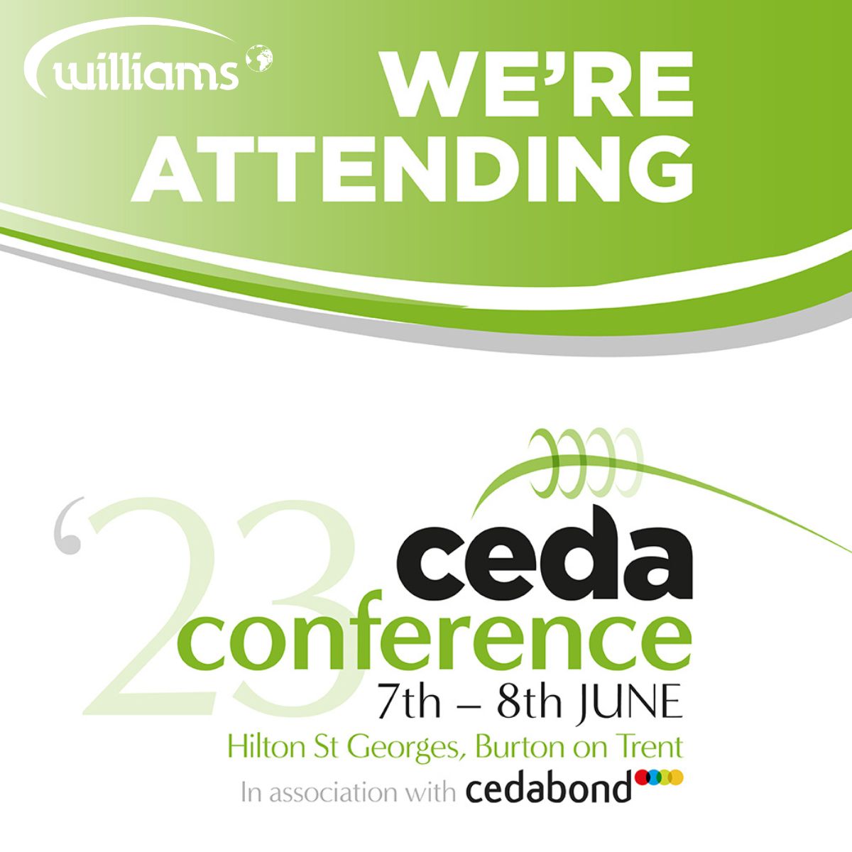 Williams Refrigeration is excited to be attending the Ceda Conference this week. #Cefaconference2023

We will be on stand 14, showcasing our most energy-efficient Multideck to date. We’re looking forward to seeing everyone there! 👋#Multideck #Ceda2023 #Innovation