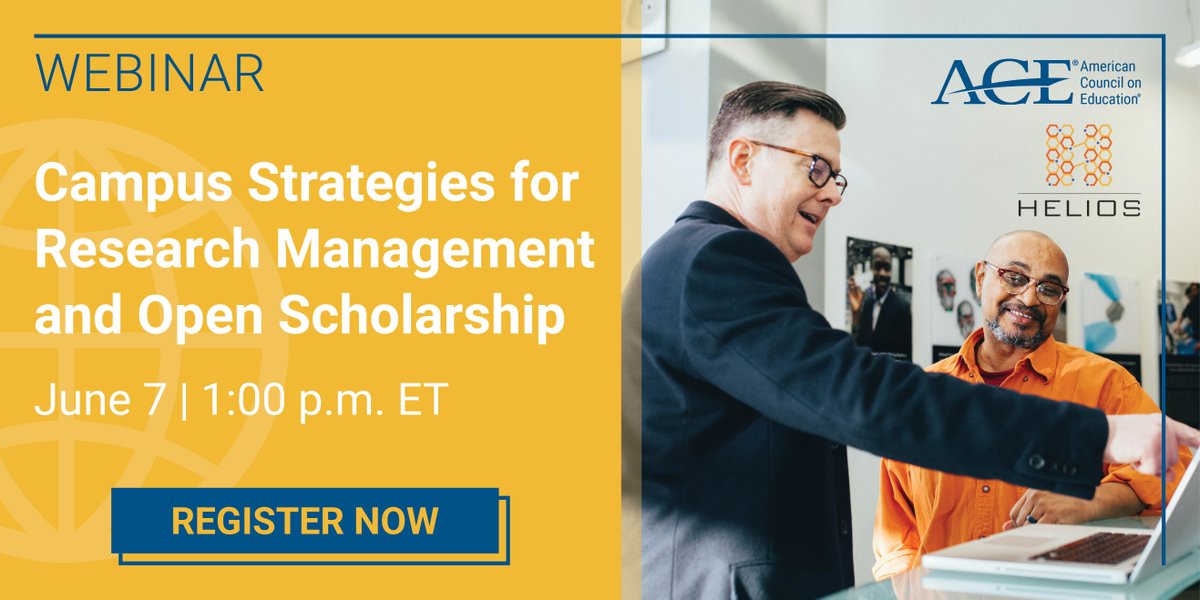 ACE (@aceducation) on Twitter photo Strategies to organize and manage research are vital for building research capacity on campus. Tomorrow, panelists from HELIOS, a cohort of institutions committed to advancing open scholarship, will share approaches. <a href="/HELIOSopen/">HELIOS Open</a> ow.ly/VHEt50OFZ86 Strategies to organize and manage research are vital for building research capacity on campus. Tomorrow, panelists from HELIOS, a cohort of institutions committed to advancing open scholarship, will share approaches. <a href="/HELIOSopen/">HELIOS Open</a> ow.ly/VHEt50OFZ86
