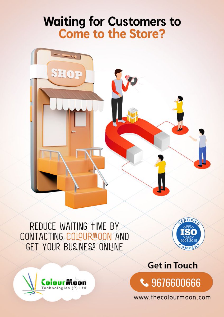 thecolourmoon's tweet image. ⌛Reduce your waiting time by 50% with Colourmoon&apos;s expert online solutions for businesses! ⏳
🌐 Take control of your online presence and reach a wider audience. 💻

Visit: thecolourmoon.com
WhatsApp : wa.me/+919676600666
#reducewaitingtime #onlinepresence #BoostSales