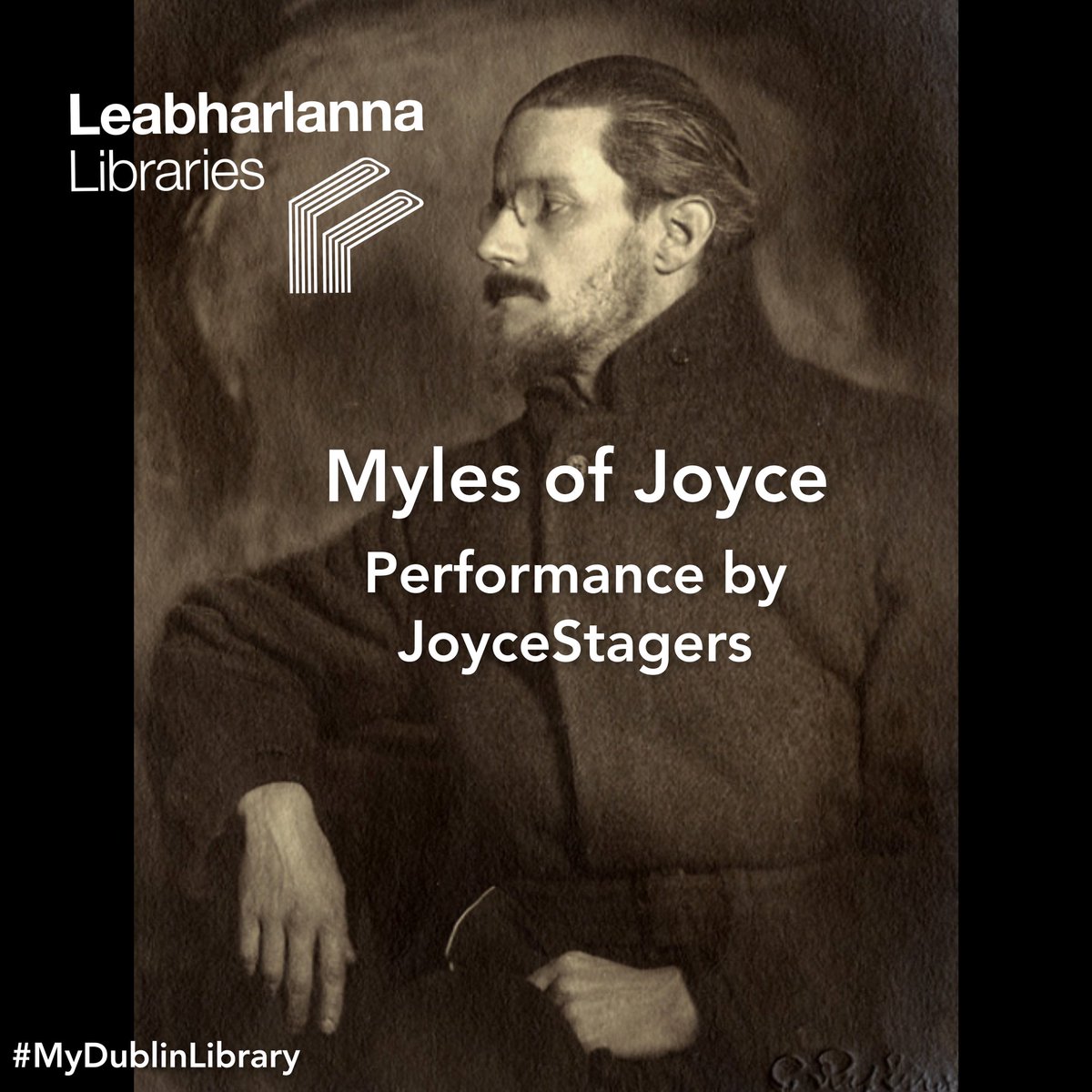 dubcilib's tweet photo. A must-see and it's FREE. 

Select libraries only. 

Myles of Joyce is a highly entertaining performance based on the connections between James Joyce and the writings of Brian O’Nolan.

More: https://t.co/9bMXQfzKIO

#Bloomsday23 #JamesJoyce #MyDublinLibrary https://t.co/IjJ6YTmdnW
