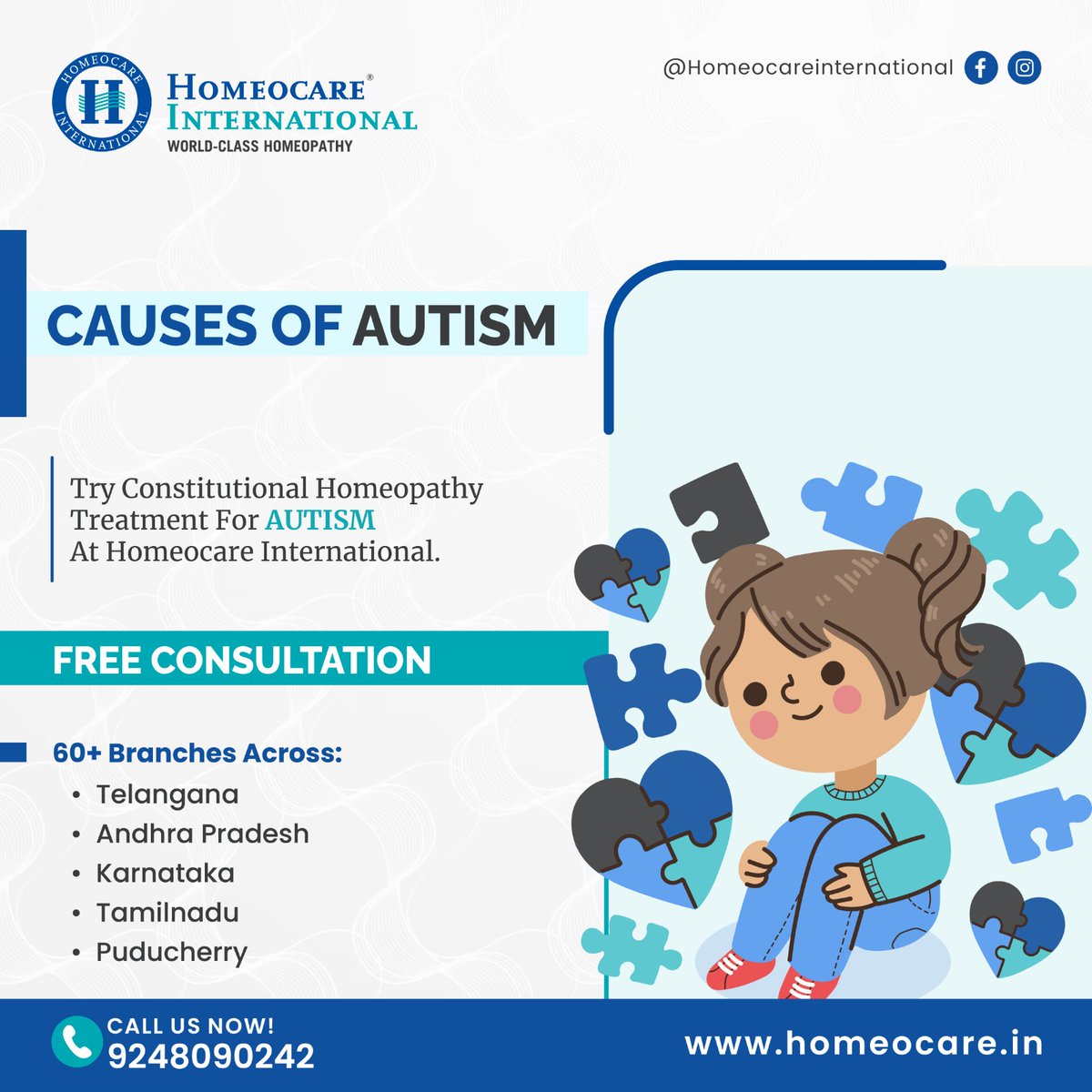 Unraveling the Puzzle: Understand the Causes of Autism.                                                           #AutismTreatment #UnlockingPotential #Homeocare #Homeocareinternational