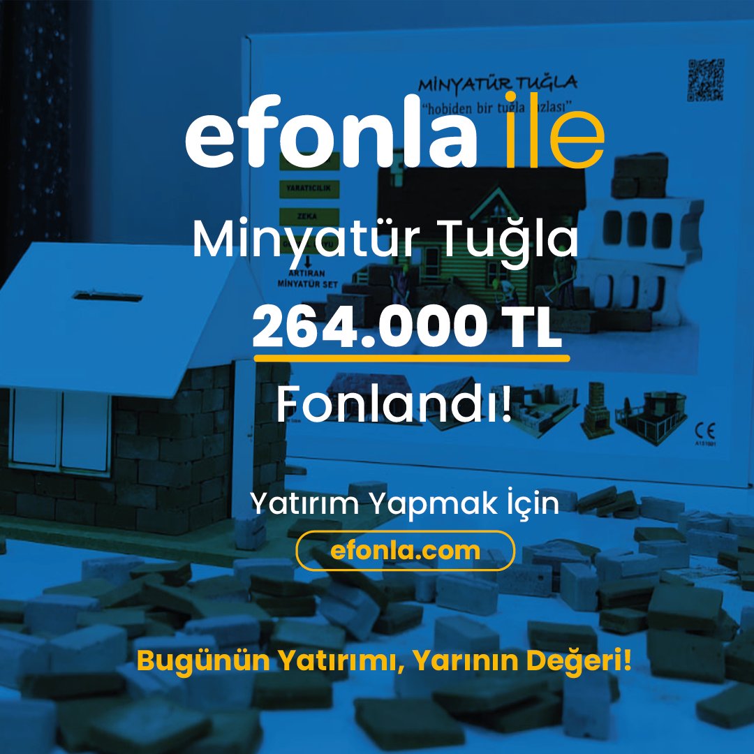 efonla's tweet photo. Heyecan verici bir güncelleme! Minyatür Tuğla, 264.000 TL'lik fonlamayı başarıyla tamamladı ve şimdi büyük adımlarla yoluna devam ediyor! 🎉💰

Bu başarı, Minyatür Tuğla'nın geleceğe dair büyük potansiyele sahip olduğunu gösteriyor. Fonlamayı tamamladıktan sonra, girişim ekibi yeni projeleri hayata geçirmek ve ürün yelpazesini genişletmek için çalışmalarına hız kesmeden devam ediyor.

Minyatür Tuğla'nın büyüme ve başarı yolculuğunu heyecanla takip ediyoruz. Yaratıcılık, inovasyon ve tutkuyla dolu olan bu girişimi desteklemeye devam ediyoruz.

Siz de Minyatür Tuğla'nın heyecan verici yolculuğuna katılmak isterseniz, takipte kalın ve yeni gelişmelerden haberdar olun!

#MinyatürTuğla #Fonlama #Girişimcilik #Başarı