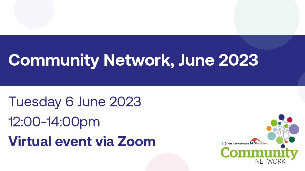 Today we hosted the latest #TheCommunityNetwork!

For chairs, chief executives and directors of trusts providing community services and chaired by @SiobhanMelia, we heard:
🟢from @ConfedMatthew
🟢an update on national priorities
🟢@NHSEngland's data vision.

@NHSConfed

1/2 🧵⬇️