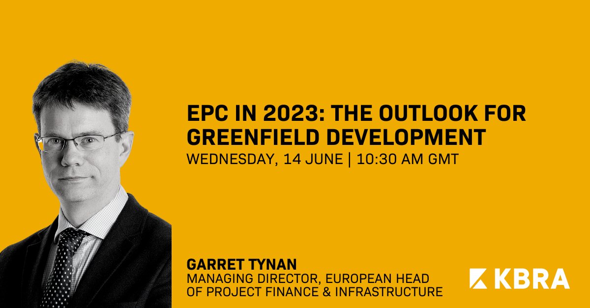 krollbondrating's tweet image. Catch Garret Tynan, European Head of Project Finance &amp;amp; Infrastructure, at the EPC in 2023: The Outlook for #GreenfieldDevelopment panel where he will discuss #EPC contract strategies and assess their efficiency regarding construction processes. Register: bit.ly/3Bf4LxA