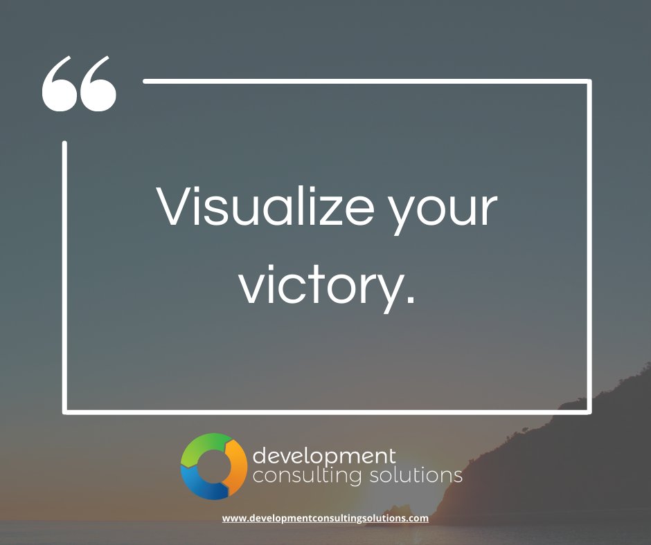 Visualize your victory.

calendly.com/developmentcon…

#coaching #nonprofit #fundraising #fundraisingideas #charity