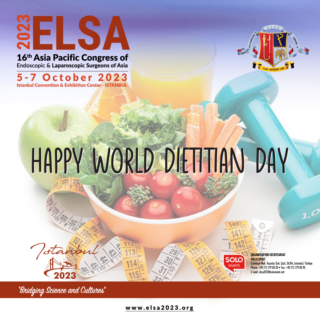 HAPPY WORLD DIETITIAN DAY!

elsa2023.org

#elsa #elsa2023 #junesixth #elsasociety #soloevent #endoscopy #laparoscopy #surgery #generalsurgeon #istanbul #diet #dietitian #dieting #dietitianday #asia #pacific #türkiye @soloeventtr @endolapsurgeonasia <a href="/mahirozmen/">Prof Dr M Mahir Ozmen</a>