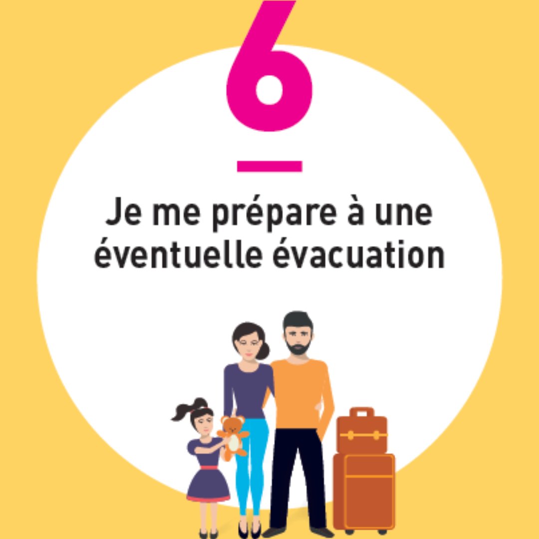 Prefet_82's tweet photo. #exercicenucléaire | 
6e réflexe : se préparer à une éventuelle évacuation 🚘 

Munissez-vous du kit d’urgence préparé au préalable (papiers personnels, traitements médicaux, vêtements, nourriture, boissons) 🧳 

#tarnetgaronne #TousResilients https://t.co/1nYtI5SLGX