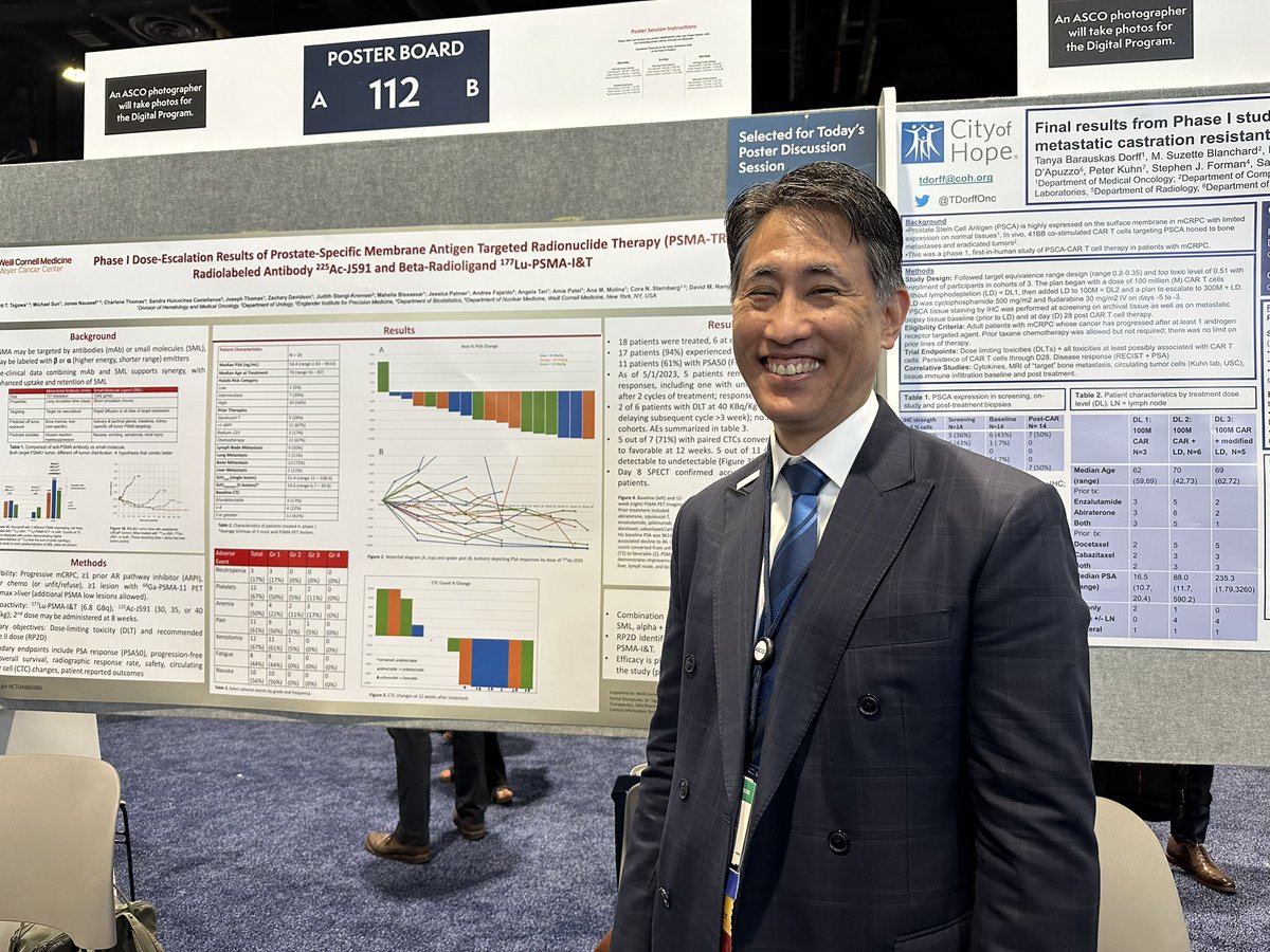 WCM GU Cancer (@wcmgucancer) on Twitter photo .<a href="/DrScottTagawa/">Scott Tagawa</a> presented <a href="/WeillCornell/">Weill Cornell Medicine</a> #research at #ASCO23 evaluating the first combination of dual prostate-specific membrane antigen (#PSMA) targeting for metastatic castration-resistant #ProstateCancer: bit.ly/3OXBqQD .<a href="/DrScottTagawa/">Scott Tagawa</a> presented <a href="/WeillCornell/">Weill Cornell Medicine</a> #research at #ASCO23 evaluating the first combination of dual prostate-specific membrane antigen (#PSMA) targeting for metastatic castration-resistant #ProstateCancer: bit.ly/3OXBqQD