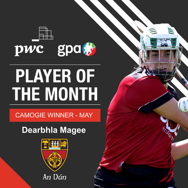 PwCIreland's tweet photo. 🏆 | Congratulations to @downcamogie_’s Dearbhla Magee who has been voted the PwC @gaelicplayers Camogie Player of the Month for May. 

Well deserved, Dearbhla 👏 https://t.co/KmX88ZuuAV