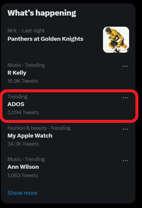 What do we have here? #ADOS is trending again.