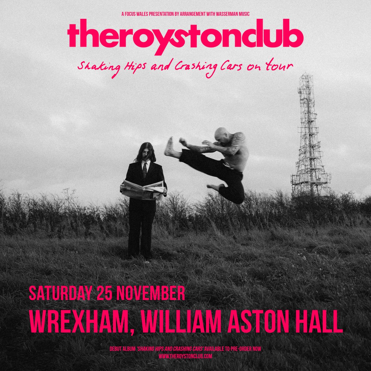 1/2) Excited to announce @TheRoystonClub will play their biggest ever hometown show to promote the release of debut album 'Shaking Hips and Crashing Cars' at @WilliamAstonWXM #Wrexham on Saturday 25th November!