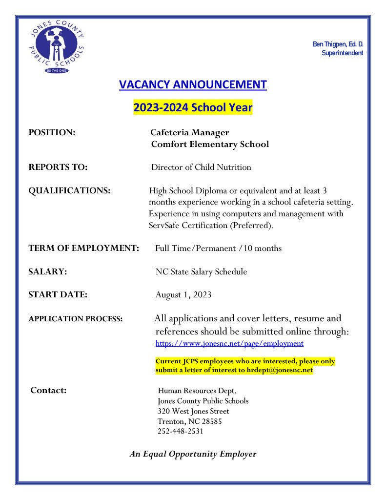 Mustangs_of_MES's tweet photo. Employment Opportunity for 2023-2024 School Year https://t.co/82YxNOYTTV