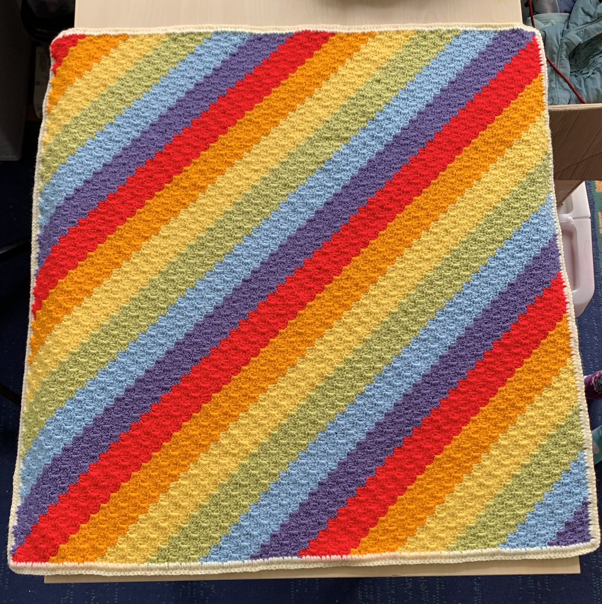 Azarraw's tweet image. A blanket I made for a friend using #stylecraft yarn