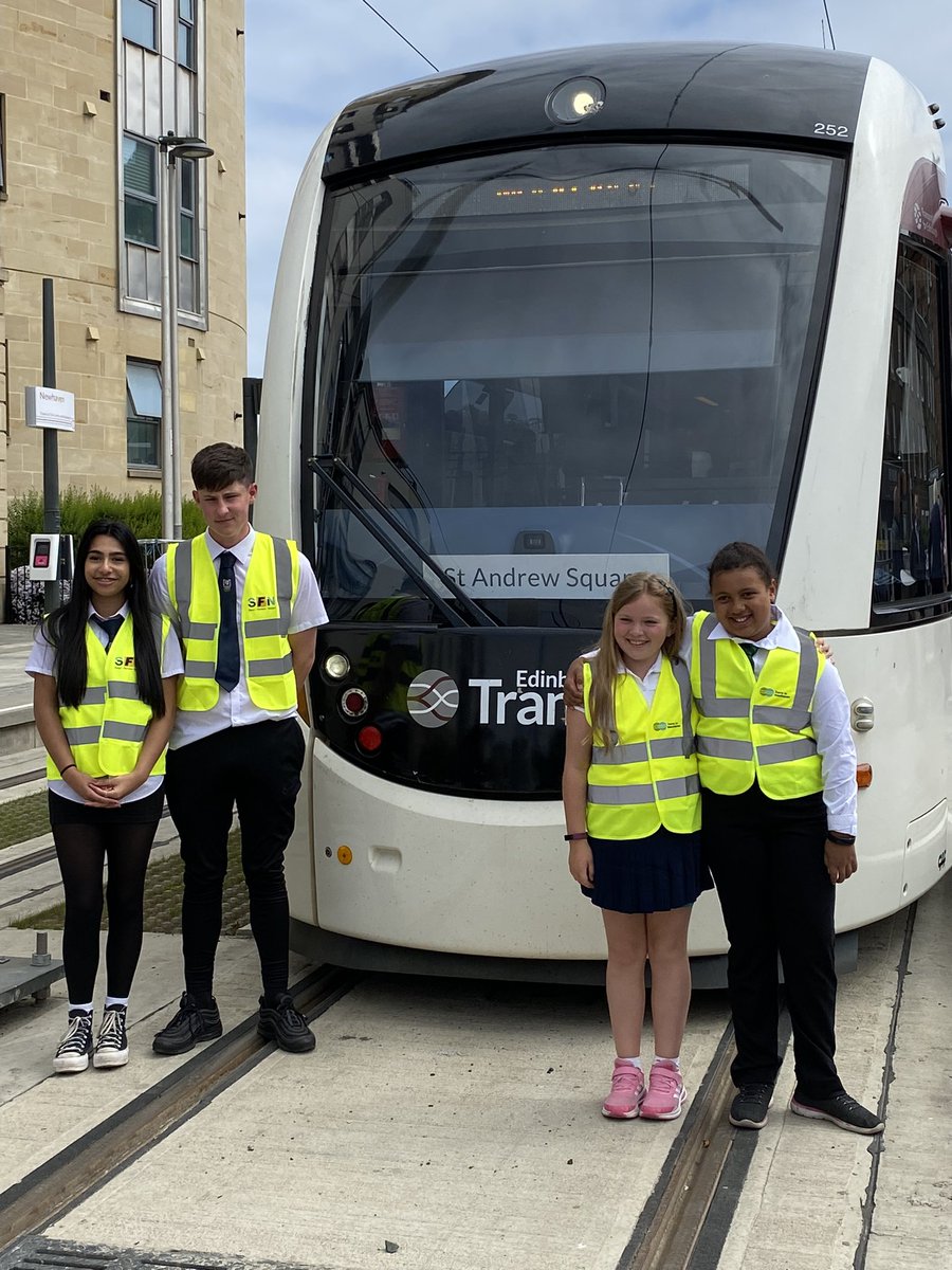 Higher Geography pupils Priya and Elliot enjoyed a trip on the tram today in advance of the launch tomorrow.  They were quite at ease chatting to the press. <a href="/EdinburghTrams/">Edinburgh Trams</a> #TramstoNewhaven  <a href="/leithacademy/">Leith Academy</a>
