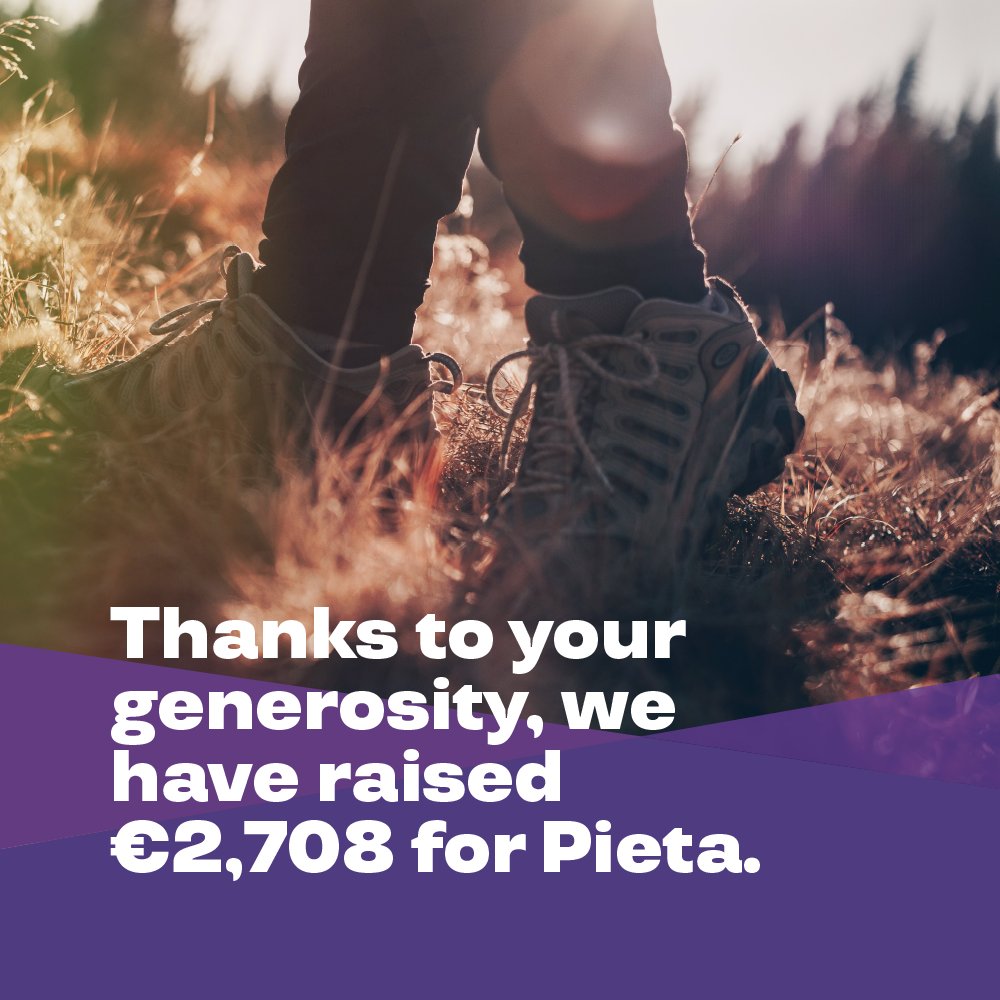 OfficeMasterIE's tweet photo. Thanks to your generosity, we raised €2,708 for @PietaHouse in May. 

A massive thank you to everyone who supported us, we were blown away by peoples kind words and generosity during fundraising.

For more on Pieta:
https://t.co/siMrPjZ7DV https://t.co/Z7pEDmhPOM