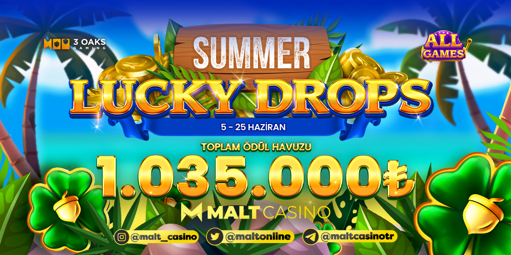 🎰 #MaltCasino | Summer Lucky Drops Turnuvası

 Toplam Ödül Havuzu | 1.035.000 TRY

⏳ 5 Haziran - 25 Haziran Tarihleri Arasında Geçerlidir!

🏆 Hemen Turnuvaya Katıl - t2m.io/mcb1ga