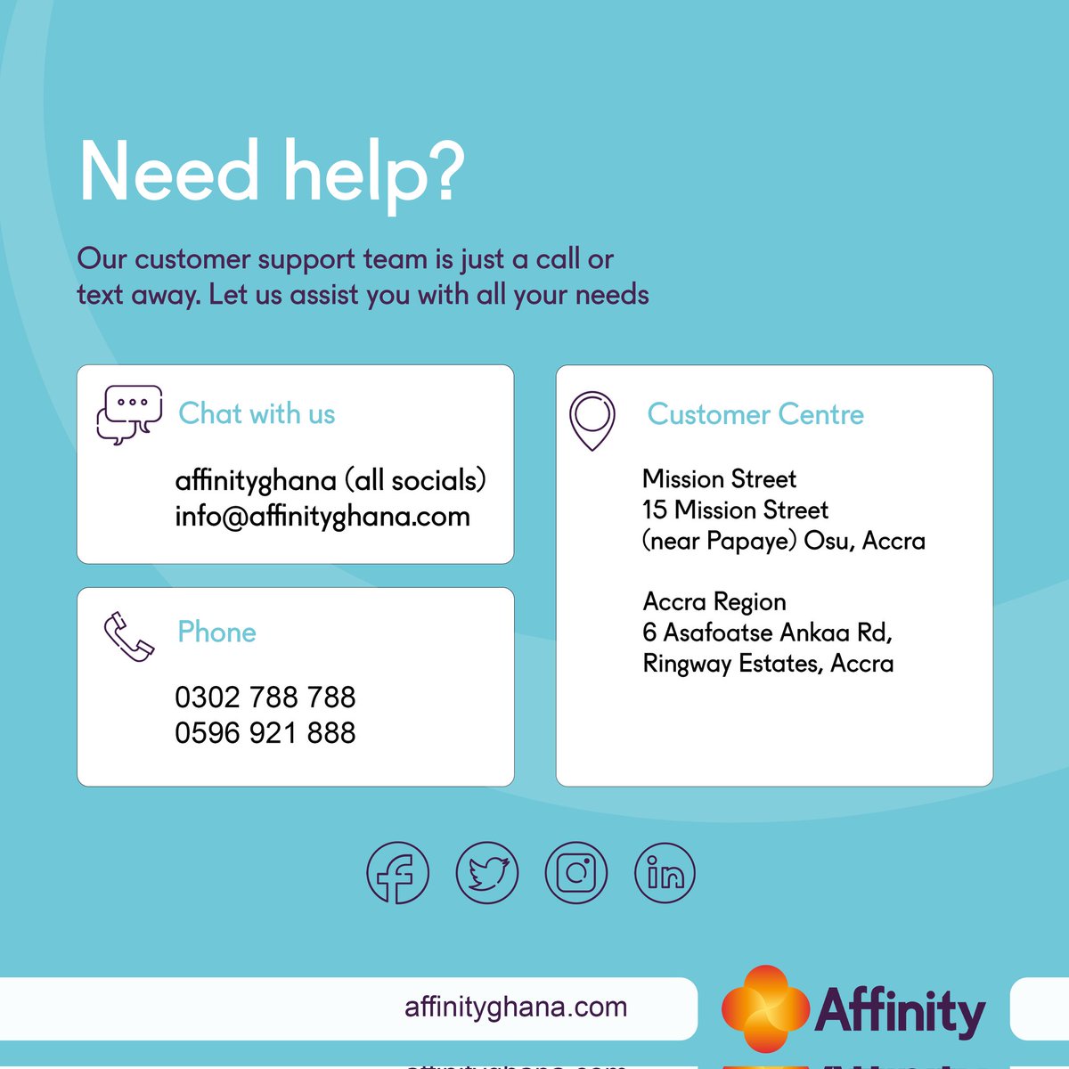 Reach out to us today! #CustomerCare #AlwaysHereToHelp