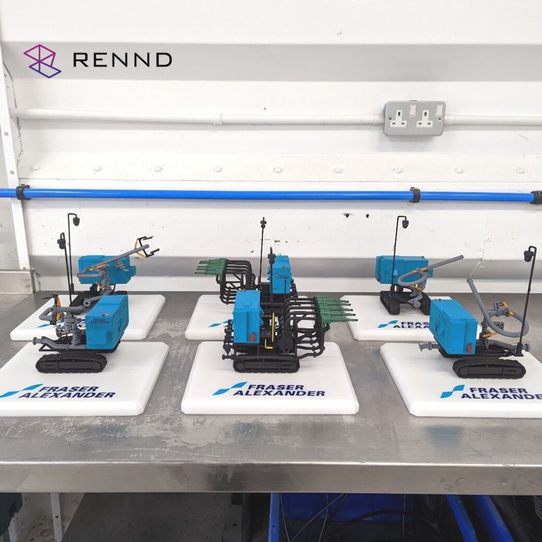 RENND_UK's tweet photo. We recently made a batch of industrial models for Fraser Alexander. Based in South Africa, Fraser Alexander innovate and manufacture specialist equipment to aid in mining operations.

#model #modelmaking #prototype #industrialmodel #miningequipment #industrialequipment https://t.co/C7J8rTUMX3