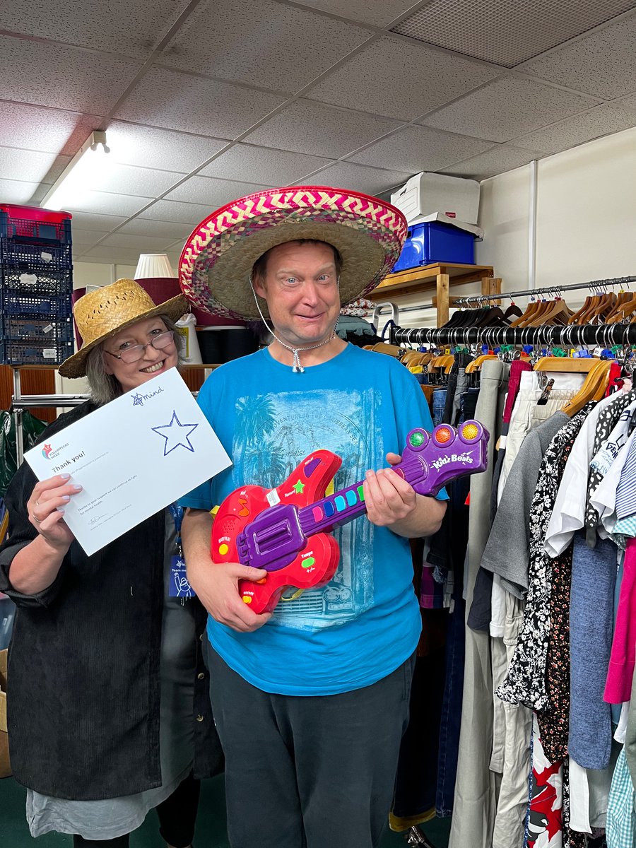AshbourneMind's tweet photo. It’s Volunteer Week! We’d like to say a huge thank you to each and every one of our volunteers that keep us going, support our efforts and are the backbone of our shop here in Ashbourne. We appreciate you so much. 
Here is shop Manager Jo with our long standing volunteer Paul 😁 https://t.co/nNCgum0TbW