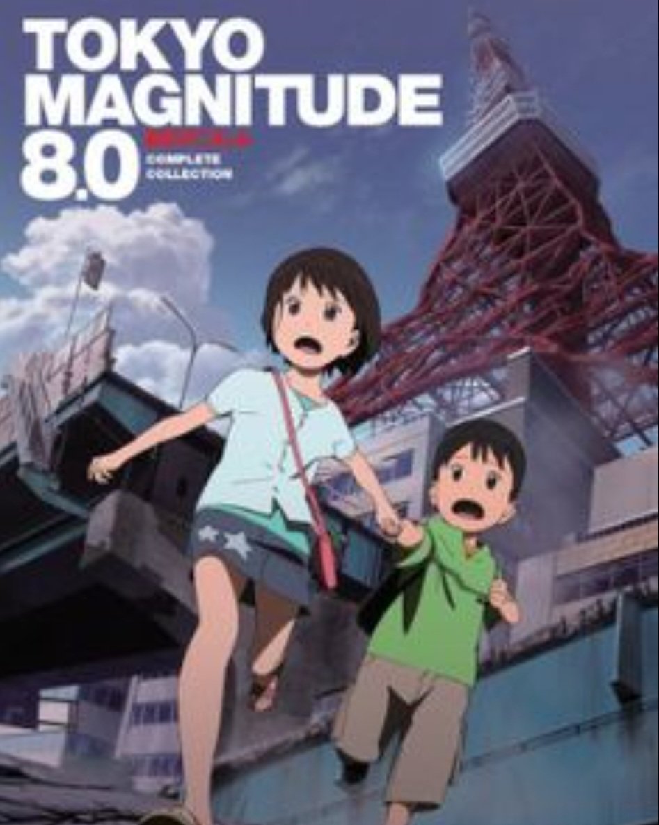 TallyMichelle4's tweet photo. #AnimeMovies #AnimeSeries 
#ColorfullJapan #FilmTwitter

#TokyoMagnitude 8.0 (2009) 

#Miniseries 
Dir. by #MasakiTachibana
Studio #Bones #KinemaCitrus

2 young siblings,and single mother who the two meet in the aftermath of a major earthquake trying to find their way back home. https://t.co/nG970Hs0Ar