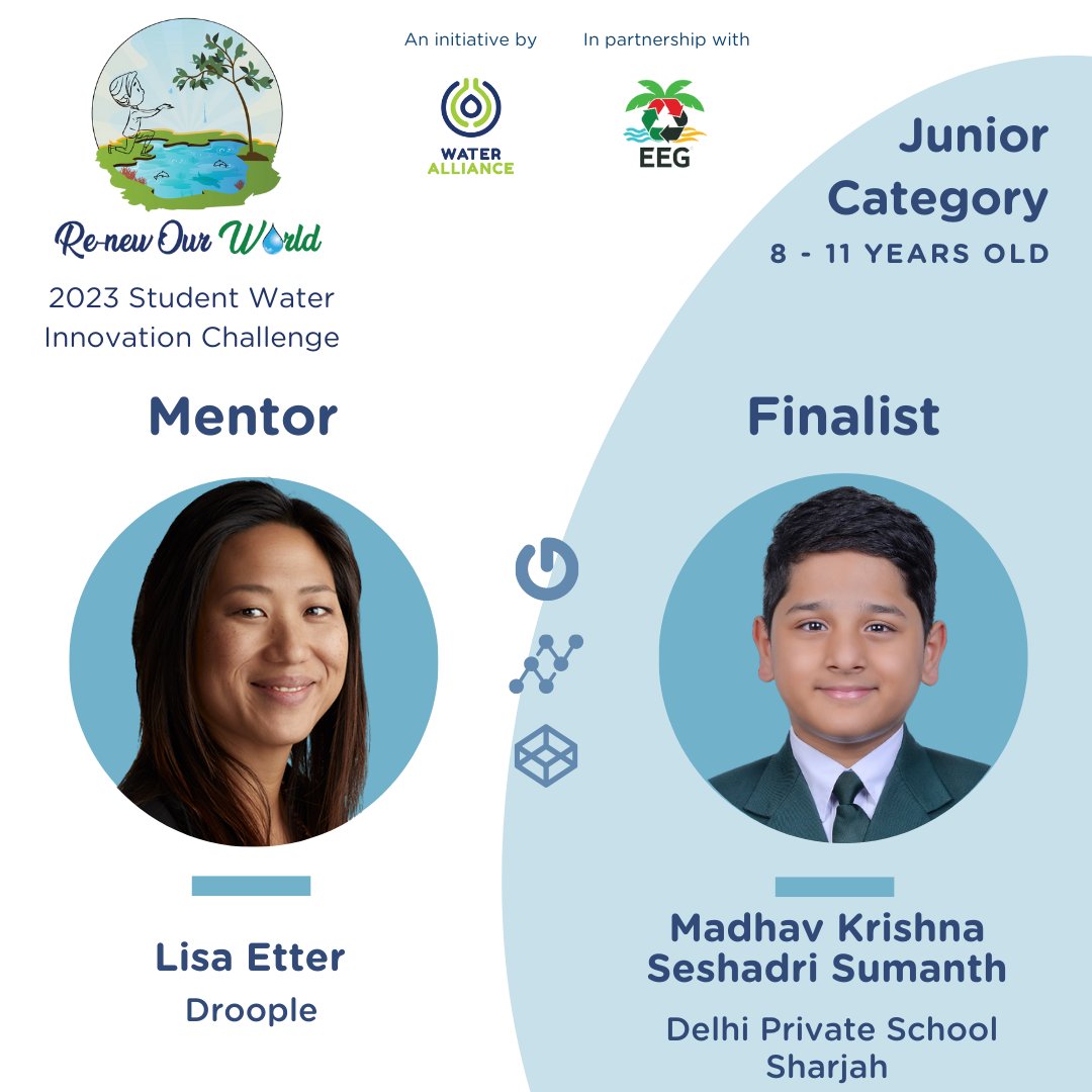 Bravo RE-NEW Water Challenge organized by @EEGemirates and @waterallianceAE. Congrats to all schools, students, those involved. Special shoutout to Junior 2nd Prize winner Madhav Krishna <a href="/dpsshj/">Delhi Private School Sharjah</a> for his innovative water idea #WaterEconomics. droople.com/article/re-new…