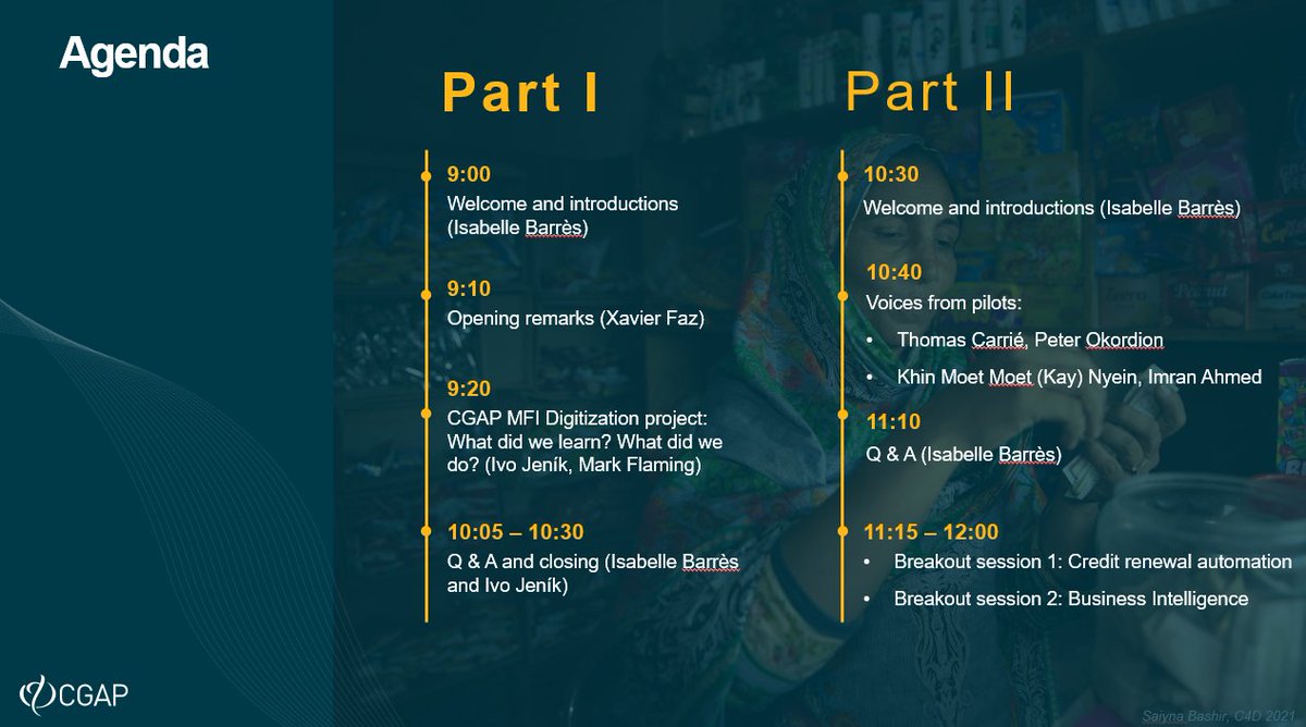 WE ARE LIVE. You can still join this 2-part online workshop "Digital Future of Microfinance: A Realistic Path towards Big Dreams." Register here: cgap.org/events/digital….