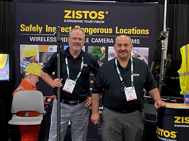 ZistosCorp's tweet image. Bob  and Tim are at #ASSP 2023 in Booth 2039! Stop by to discuss #confinedspacesafety issues and how our pole camera systems can assist in making  your work safer!
