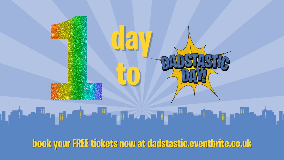 ONE DAY LEFT to get your #DadstasticDay priority tickets for the indoor activities at <a href="/LeedsCityMuseum/">Leeds City Museum</a>. 

You can still come along and enjoy the outdoor events at <a href="/millsqleeds/">Millennium Square</a> - everything is completely free.

 Sun 11 June from 11-4pm leedsdads.org/dadstastic