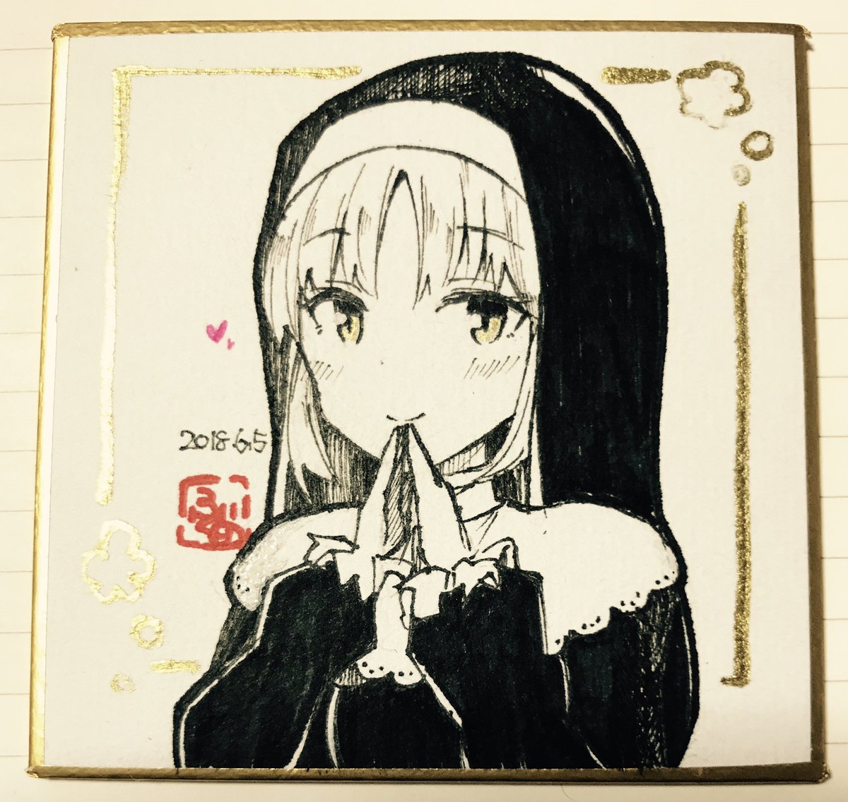 5年前に描いた最初のクレアさんとSDで描いた初めてのクレアさんです! おかげさまで、今では年1でまとめ本が出せるくらいには描いてます👍