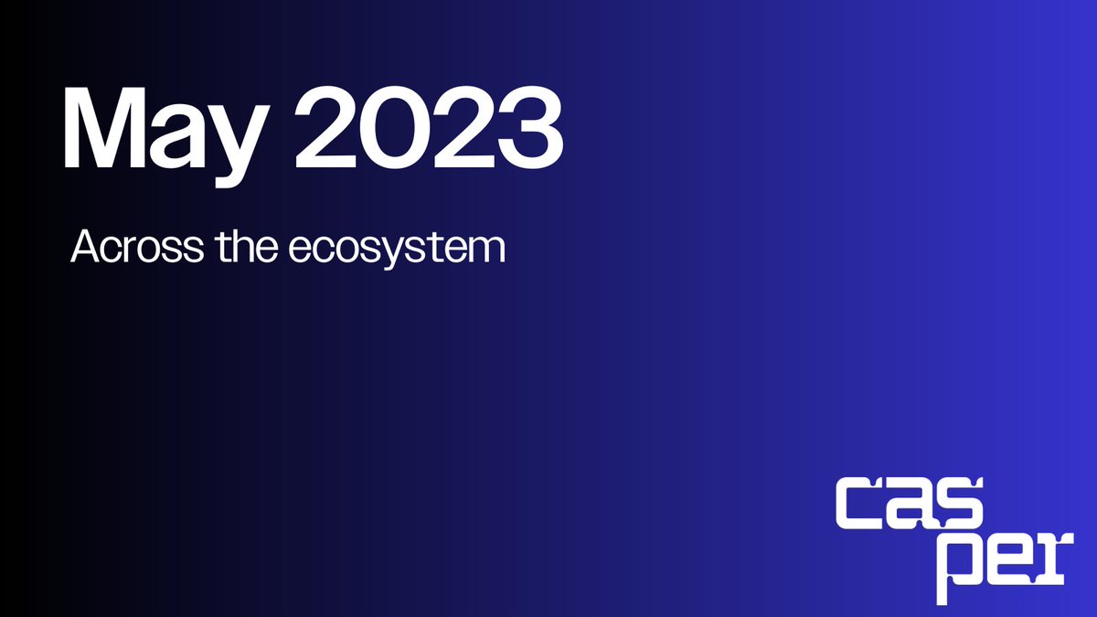 Casper_Network's tweet image. If you didn&apos;t catch all the exciting announcements in May, this thread is tailored just for you! #MayRecap $CSPR  🧵