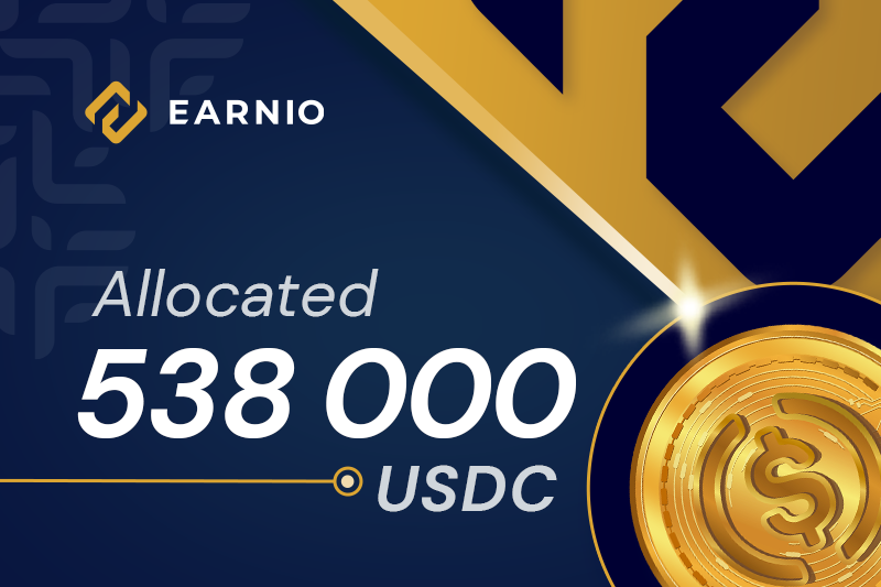 earnio_global's tweet photo. 🚀 Earnio has now reached a new treshold! 

Earnio is rapidly growing. In the month of May, our audited platform's total AUM surpassed an impressive milestone of 538,000 USDC! 🎉✨

Start earning with Earnio (https://t.co/YbA0yvoVEU) now! 💪💸

#Earnio #CryptoProgram https://t.co/ExKip1A30l