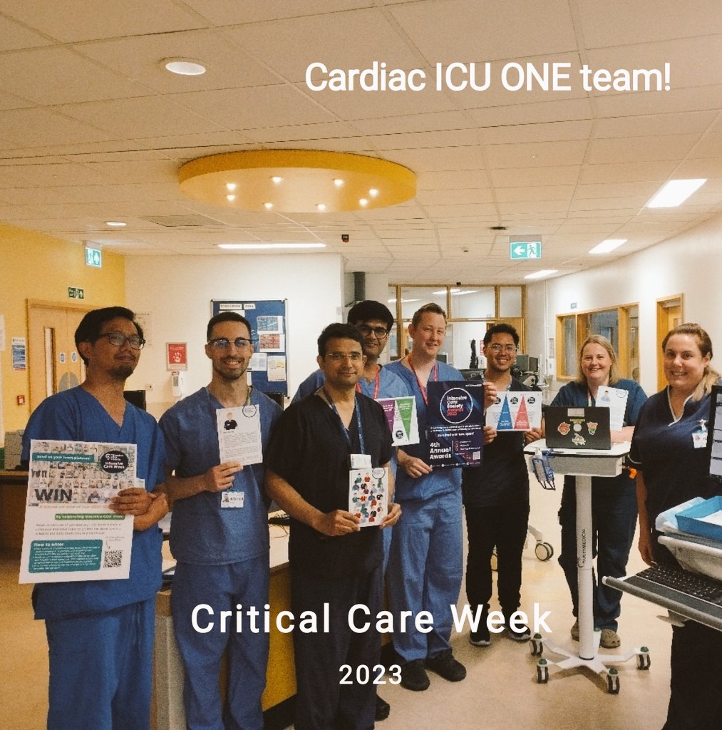 June is National Critical Care awareness and recognition month! Join us celebrating our amazing CICU staff who are providing world class care to critically ill patients #cicuoneteam #criticalcareweek #teamworkmakesthedreamwork 
<a href="/UHSFT/">University Hospital Southampton 💙</a> <a href="/TVWCritCareODN/">TV&W CriticalCareODN</a> <a href="/ICS_updates/">Intensive Care Society 💙</a>