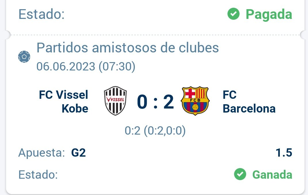 efootboll's tweet photo. Buen día. Publicamos las apuestad de ayer. Ayer fue todo acierto con excelentes cuotas y hoy arrancamos el día con la victoria del barça para motivarnos a seguir asi! 
#apuestasdeportivas #pronosticoacertado #Barcelona #iniesta #visselkobe #futbol #ganar #bettingtips https://t.co/03yAvacoox