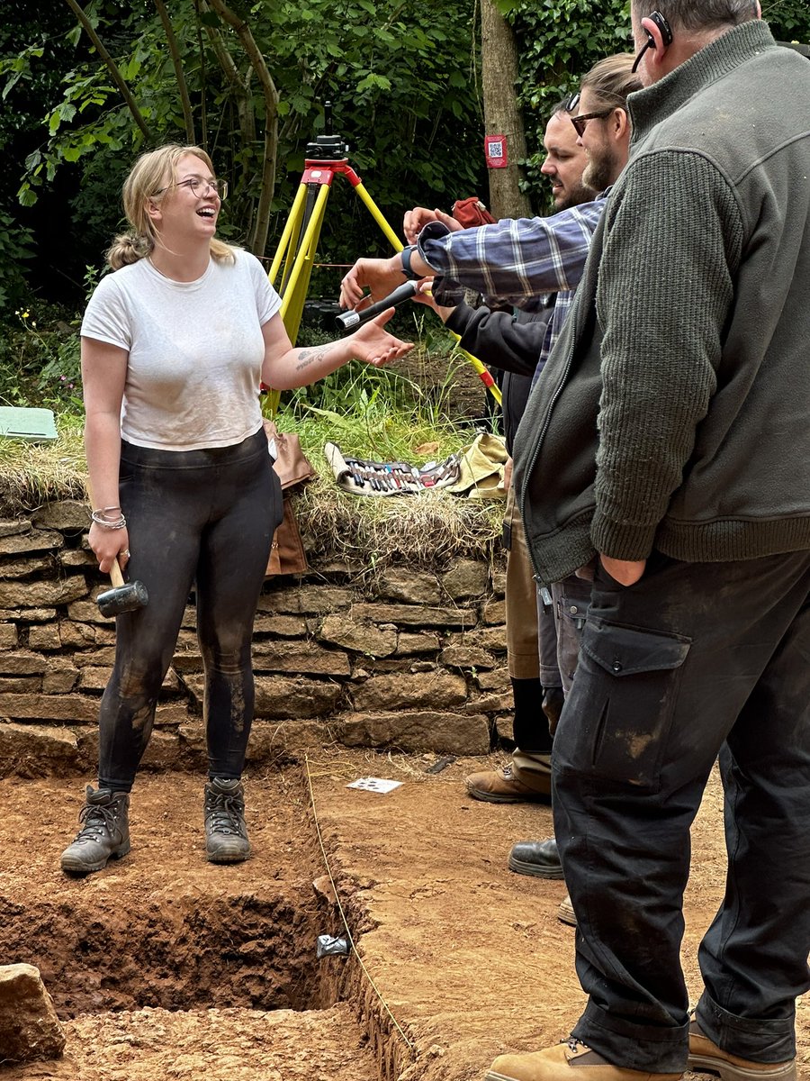 #harp23 #universityofbristol Day 11: Tilly Jones and Trimmis Konstantinos taking samples of various early features for OSL dating.