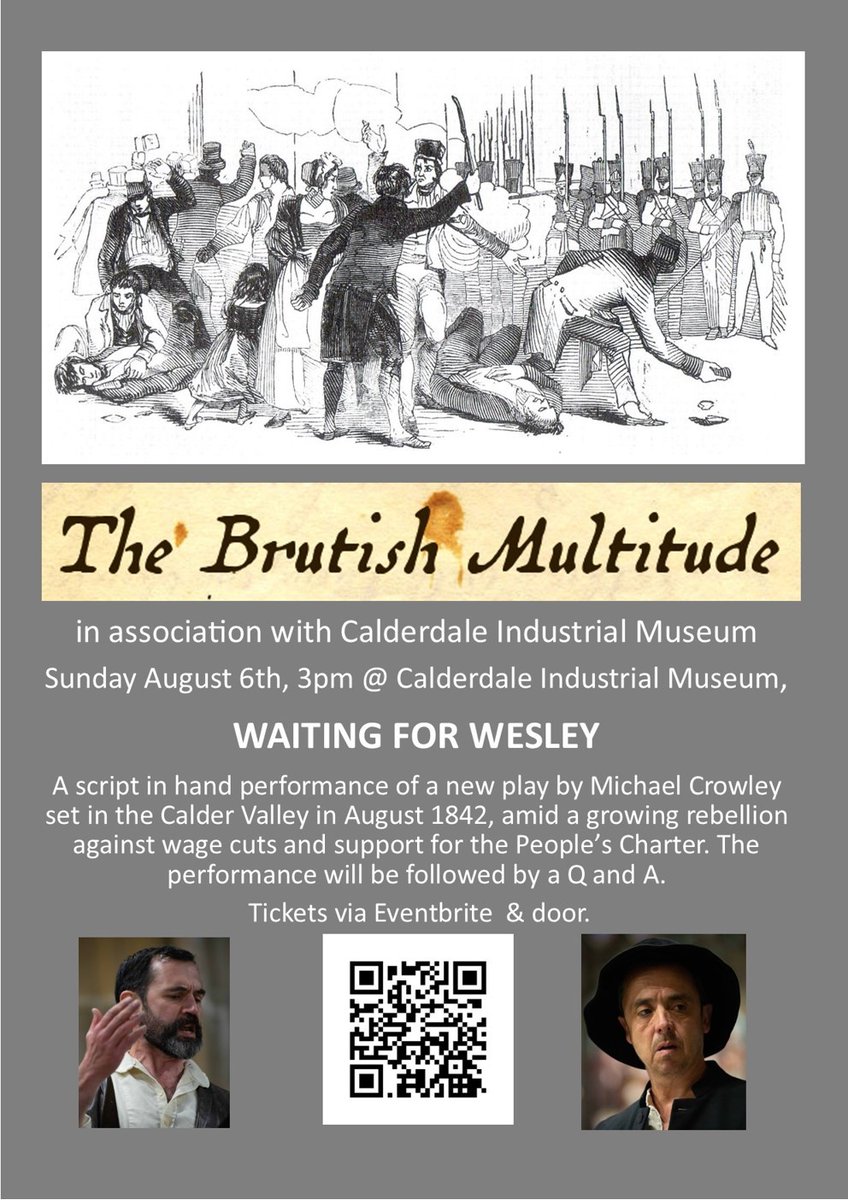 Calderdale Industrial Museum will be hosting a performance by The Brutish Multitude Theatre Company of a script in hand version of a new play by Michael Crowley on Sunday 6th August 2023.
eventbrite.co.uk/e/waiting-for-…
See more about the Museum at calderdaleindustrial.co.uk/https://www.ev…