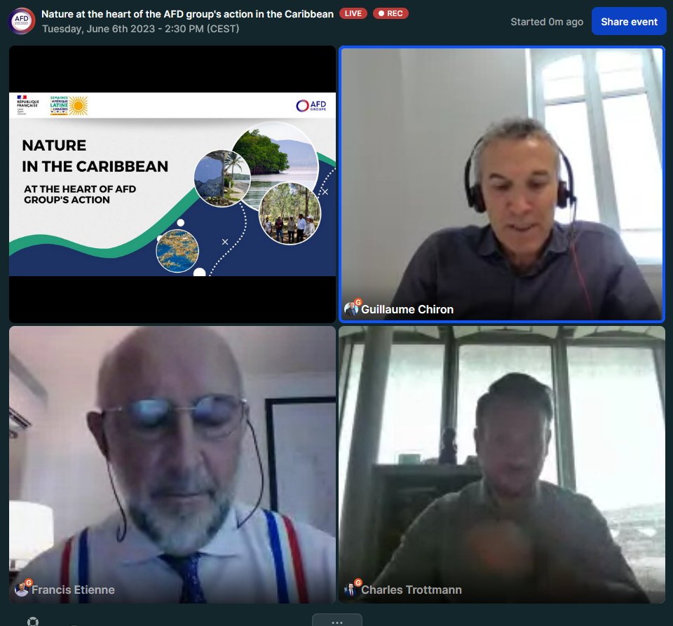 Agence Française de #Développement (AFD) 🇫🇷 🇪🇺 (@afd_france) on Twitter photo #SALC2023 - Notre conférence sur "La nature au cœur de l'action du groupe AFD dans les Caraïbes" a commencé !
<a href="/CTrottmann/">Charles Trottmann</a> <a href="/expertisefrance/">Expertise France</a> <a href="/caribbiofund/">Caribbean Biodiversity Fund (CBF)</a> @guillaumechiro3 <a href="/biodev2030/">BIODEV2030</a> #SALC2023 - Notre conférence sur "La nature au cœur de l'action du groupe AFD dans les Caraïbes" a commencé !
<a href="/CTrottmann/">Charles Trottmann</a> <a href="/expertisefrance/">Expertise France</a> <a href="/caribbiofund/">Caribbean Biodiversity Fund (CBF)</a> @guillaumechiro3 <a href="/biodev2030/">BIODEV2030</a>