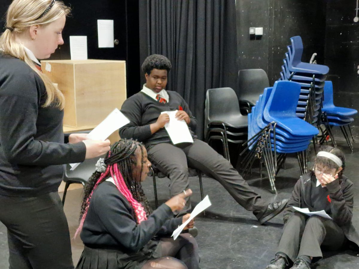 Thankyou to @octagontheatre who organised a #Stanislavski script workshop with Y10 Drama learners today #LadybridgeLearners #theatre #drama