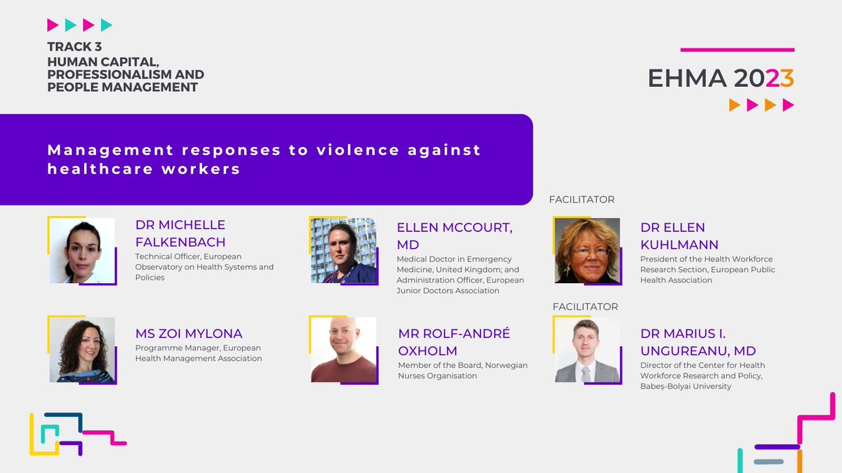 OBShealth's tweet image. 🔴 LIVE #EHMA2023 

👩‍⚕️ #Violence against healthcare workers: Poor data &amp;amp; monitoring hampers effective violence prevention, a comparative study found.

💡 Lack of attention to gender-based &amp;amp; racialised dimensions threatens women &amp;amp; minorities the most.
@m_falkenbach #OBSatEHMA