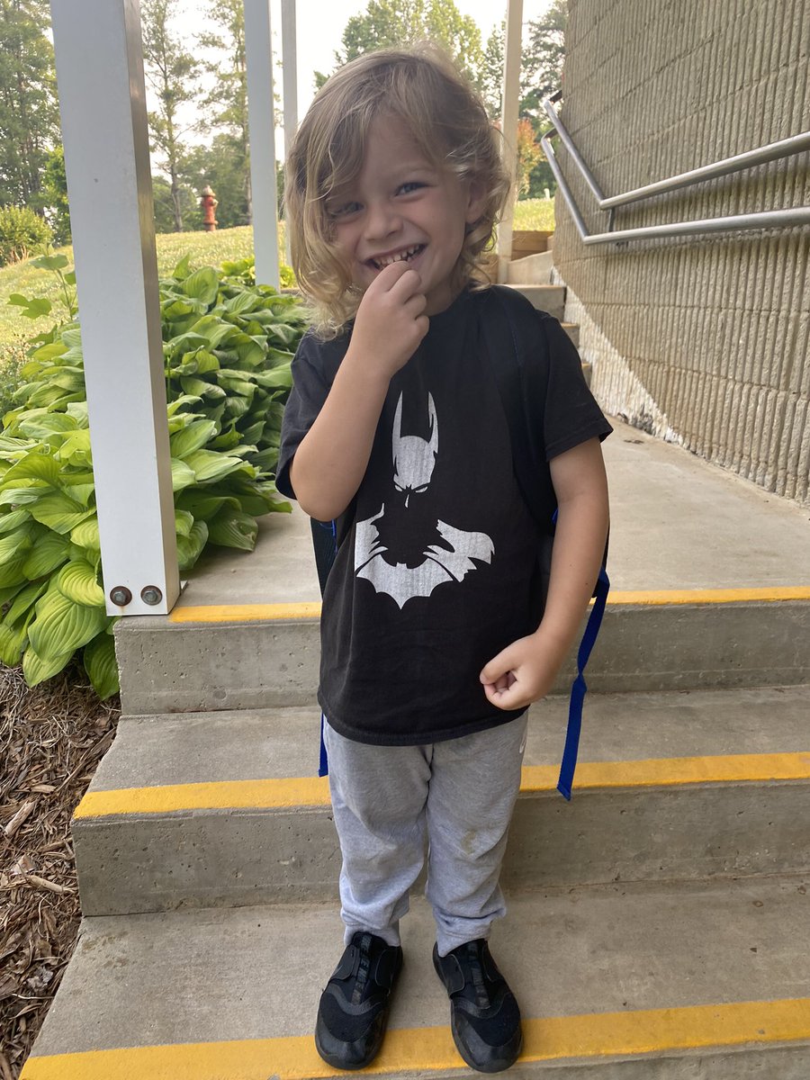 AmandaRenee614's tweet photo. It took all year, but he was finally excited to go to school. 🤣 https://t.co/GAL2T1wJQk