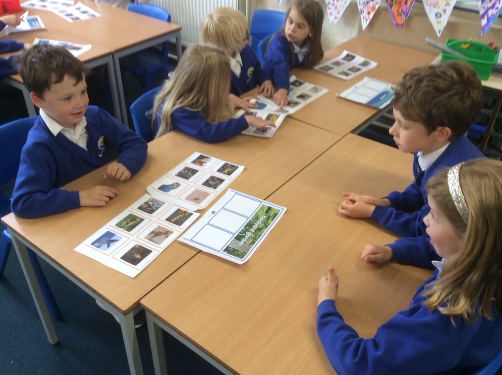 Matching animals with their habitats. Excellent discussion and team work!